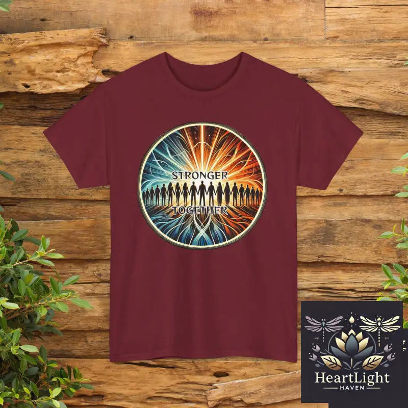 Inspirational Unisex Heavy Cotton Tee - Stronger Together Motivational Shirt Spiritual Gift Empowerment Apparel