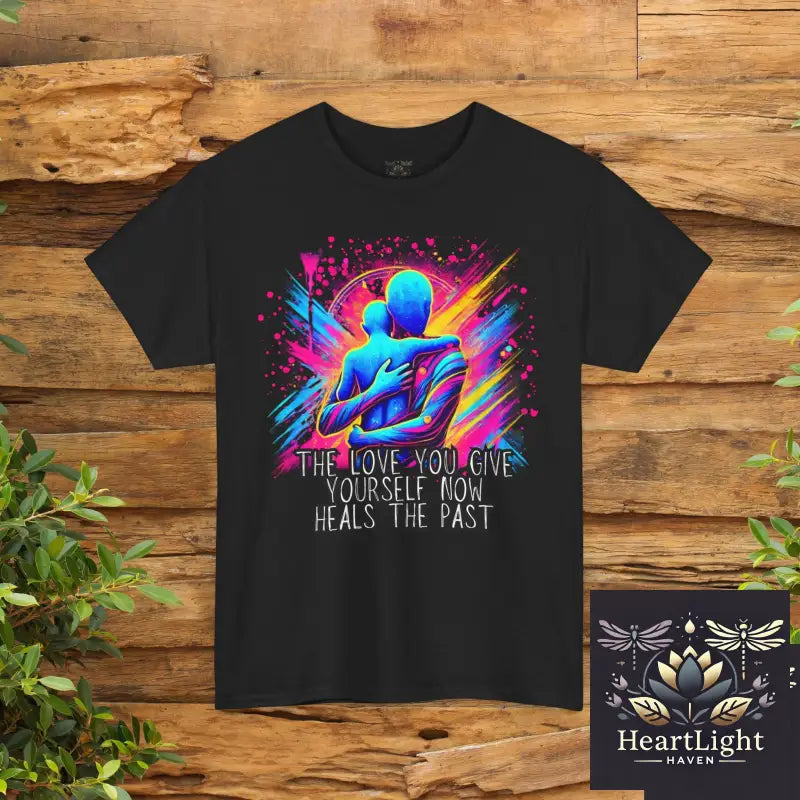 Inspirational Unisex Tee - ’The Love You Give’ Artwear Motivational Shirt Self-Care Gift Unisex Heavy Cotton Tee