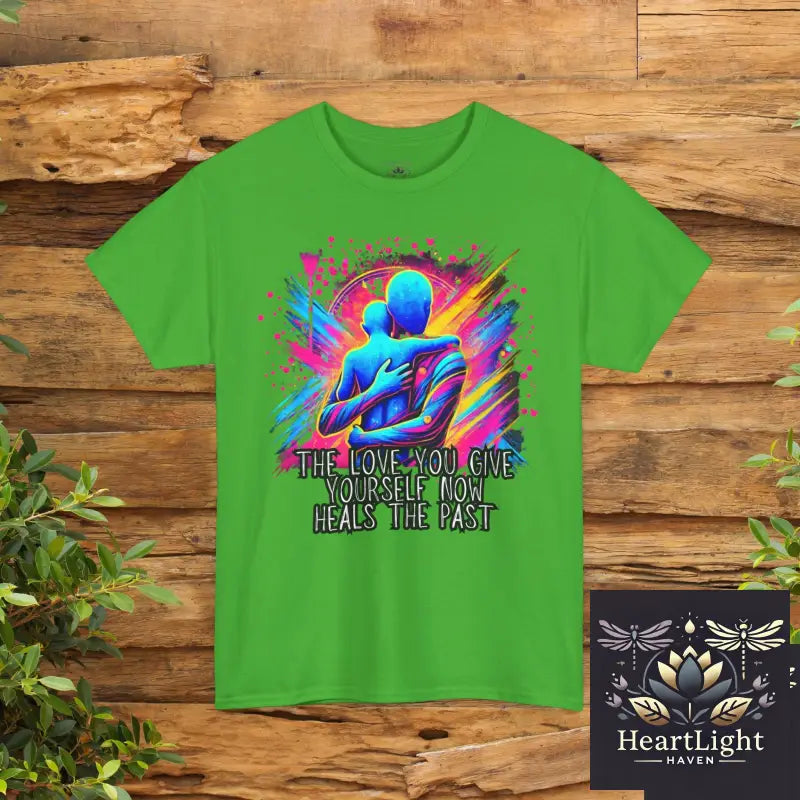 Inspirational Unisex Tee - ’The Love You Give’ Artwear Motivational Shirt Self-Care Gift Unisex Heavy Cotton Tee