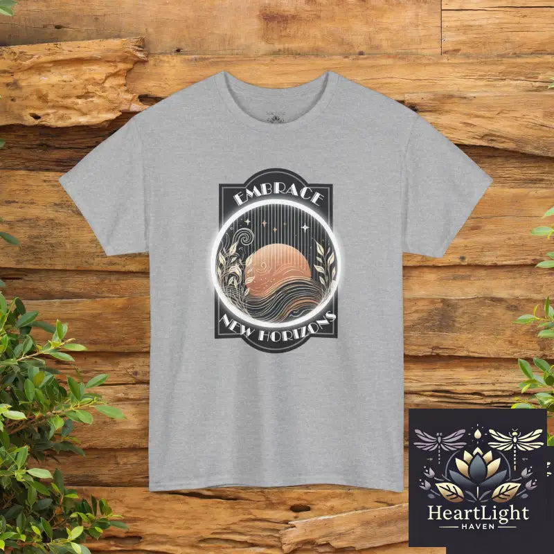 Inspiring Personal Growth T-Shirt: Embrace New Horizons - Motivational Apparel for Self-Empowerment - Sport Grey / S