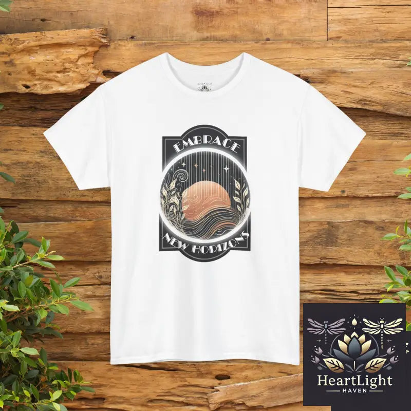 Inspiring Personal Growth T-Shirt: Embrace New Horizons - Motivational Apparel for Self-Empowerment - White / S