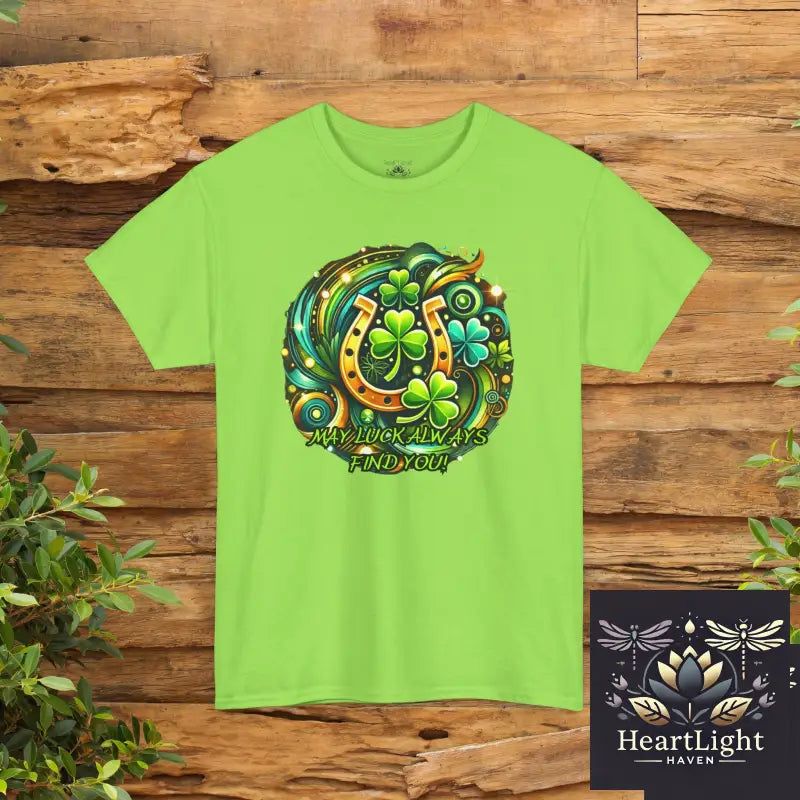 Lucky Blessings Tee – Unisex Cotton T-Shirt St. Patrick’s Day Gift Shamrock Shirt Casual Wear Positive Energy Apparel