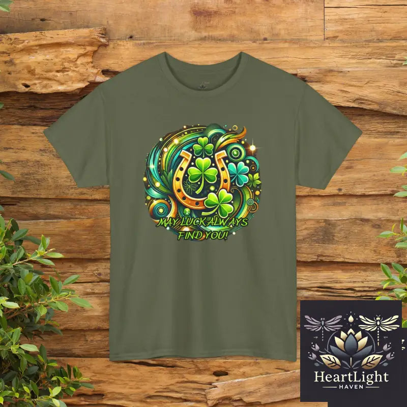 Lucky Blessings Tee – Unisex Cotton T-Shirt St. Patrick’s Day Gift Shamrock Shirt Casual Wear Positive Energy Apparel