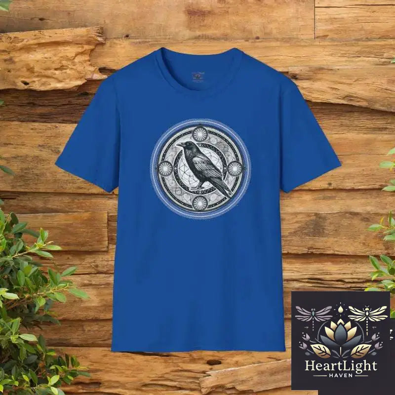 Mystical Raven Mandala Unisex T-Shirt: Embrace Spiritual Transformation & Soulful Fashion - S / Royal - T-Shirt