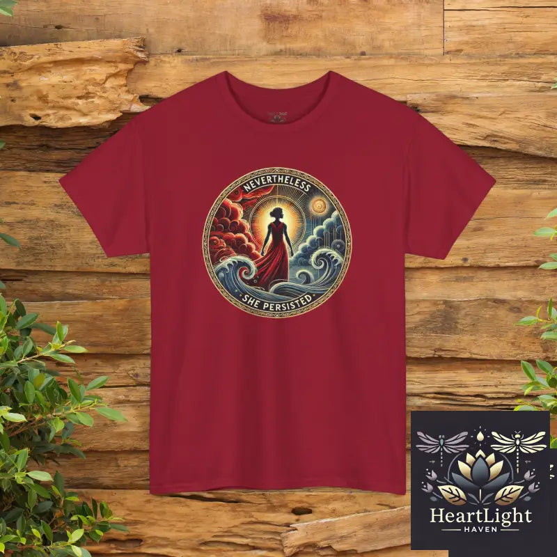 Nevertheless She Persisted: Empowering Women’s Motivational T-Shirt for Unstoppable Confidence - Cardinal Red / S