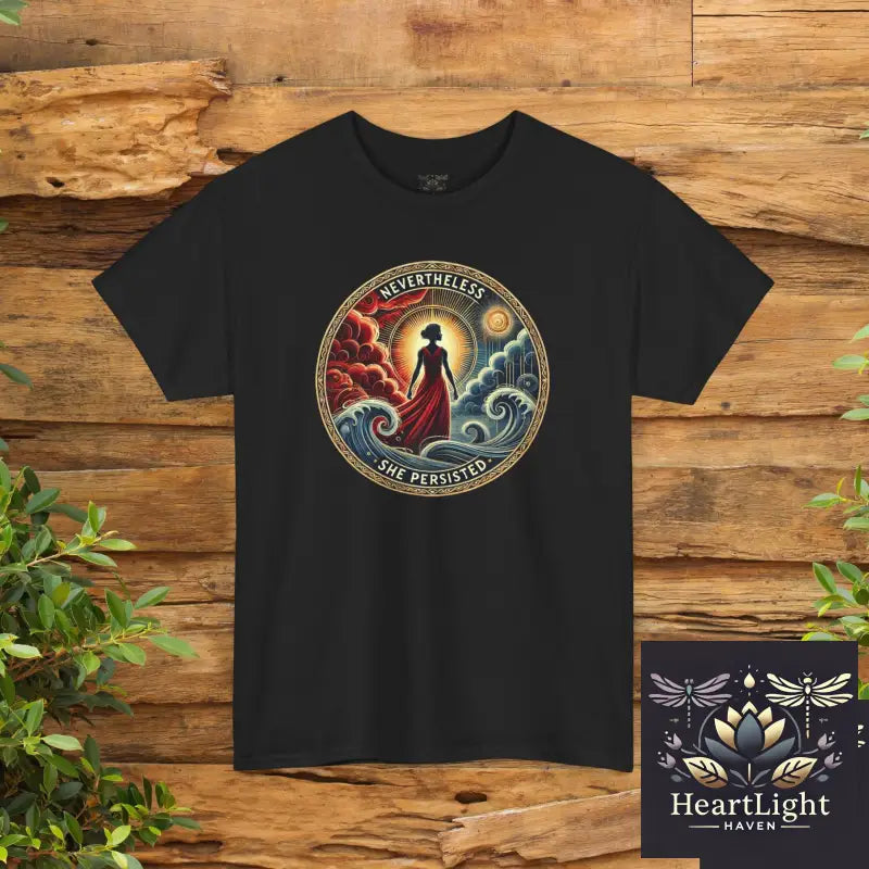 Nevertheless She Persisted: Empowering Women’s Motivational T-Shirt for Unstoppable Confidence - Black / S - T-Shirt