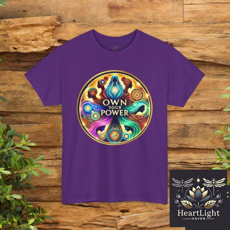 Own Your Power Unisex Heavy Cotton Tee Motivational T-Shirt Spiritual Shirt Gift for Yoga Lovers Empowerment Wear