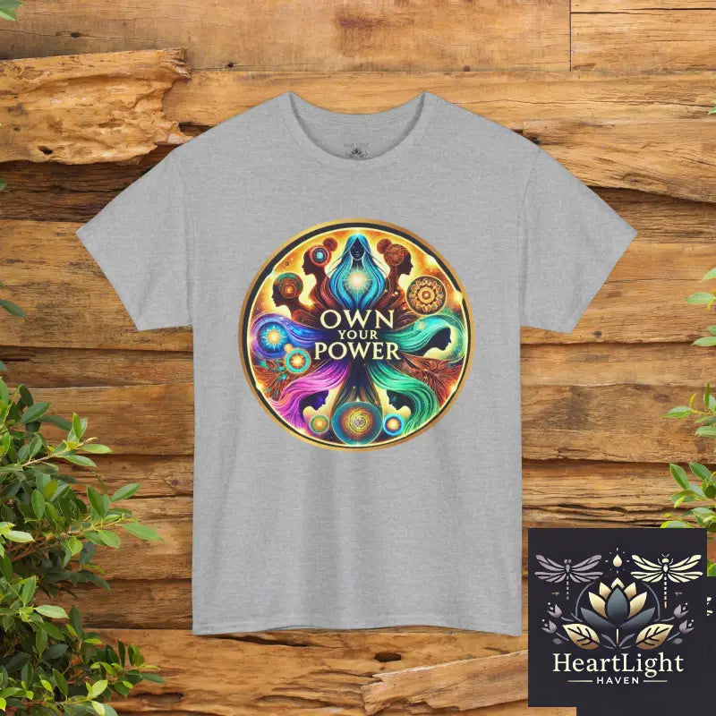 Own Your Power Unisex Heavy Cotton Tee Motivational T-Shirt Spiritual Shirt Gift for Yoga Lovers Empowerment Wear
