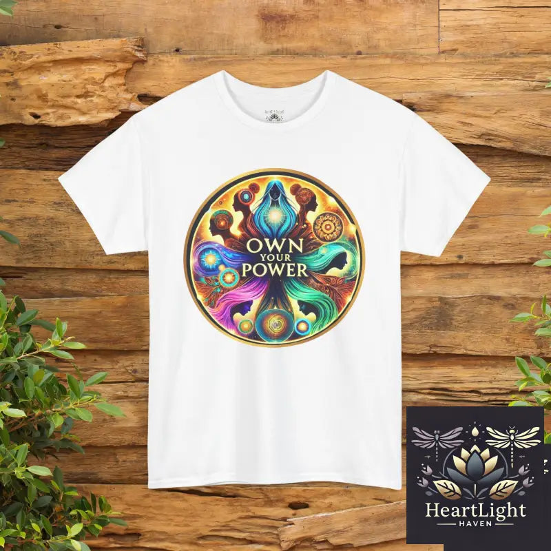 Own Your Power Unisex Heavy Cotton Tee Motivational T-Shirt Spiritual Shirt Gift for Yoga Lovers Empowerment Wear