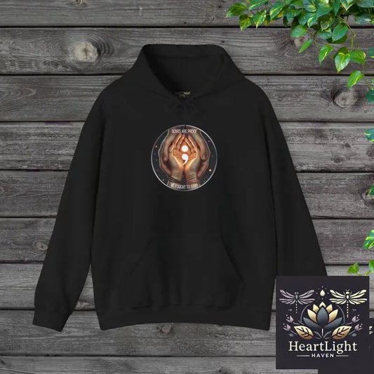 Scars Are Proof We Fought To Stay - Self Harm Awareness & Suicide Prevention - S / Black - Hoodie