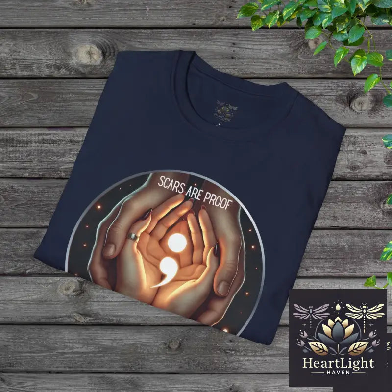 Scars are proof- We fought to stay-Support & Suicide Prevention Awareness Tee - T-Shirt