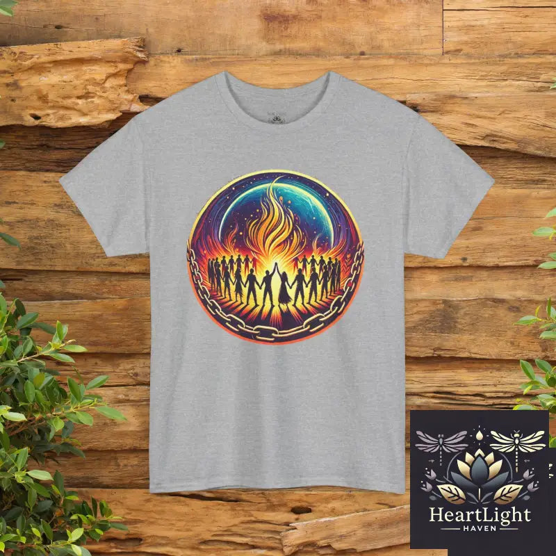 Soul of Unity Unisex Heavy Cotton Tee Inspirational Quote Shirt Gift for Dreamers Creative Souls Festival Wear