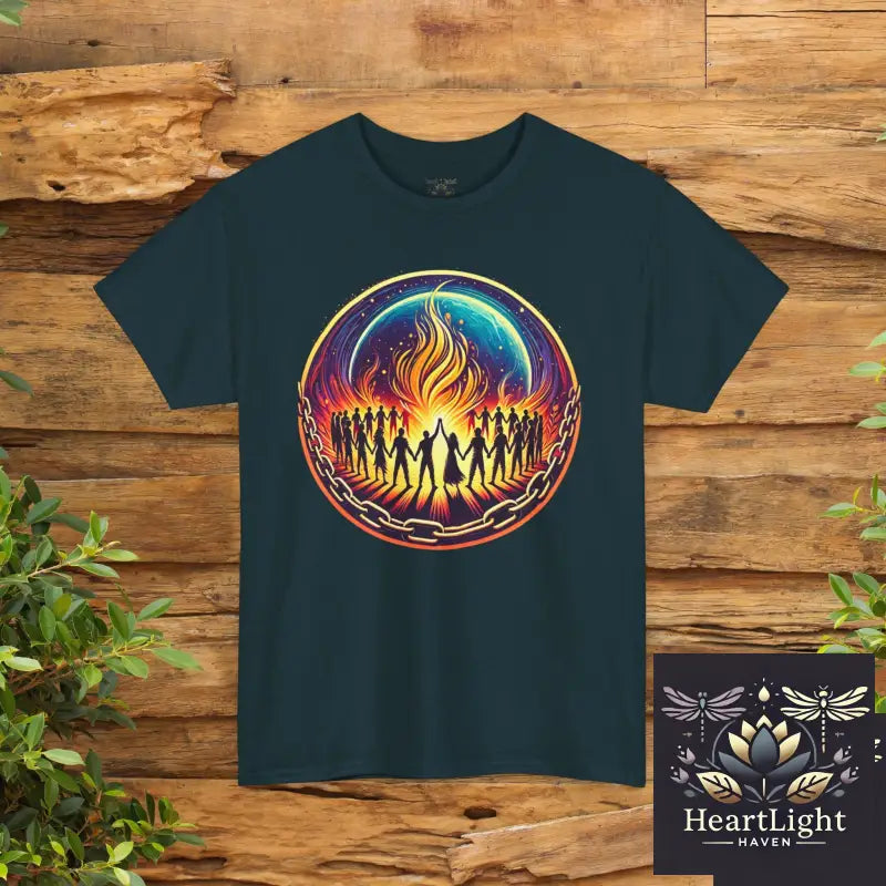 Soul of Unity Unisex Heavy Cotton Tee Inspirational Quote Shirt Gift for Dreamers Creative Souls Festival Wear