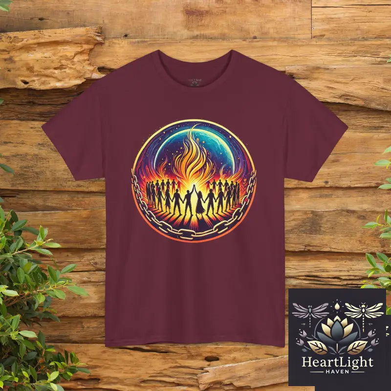 Soul of Unity Unisex Heavy Cotton Tee Inspirational Quote Shirt Gift for Dreamers Creative Souls Festival Wear