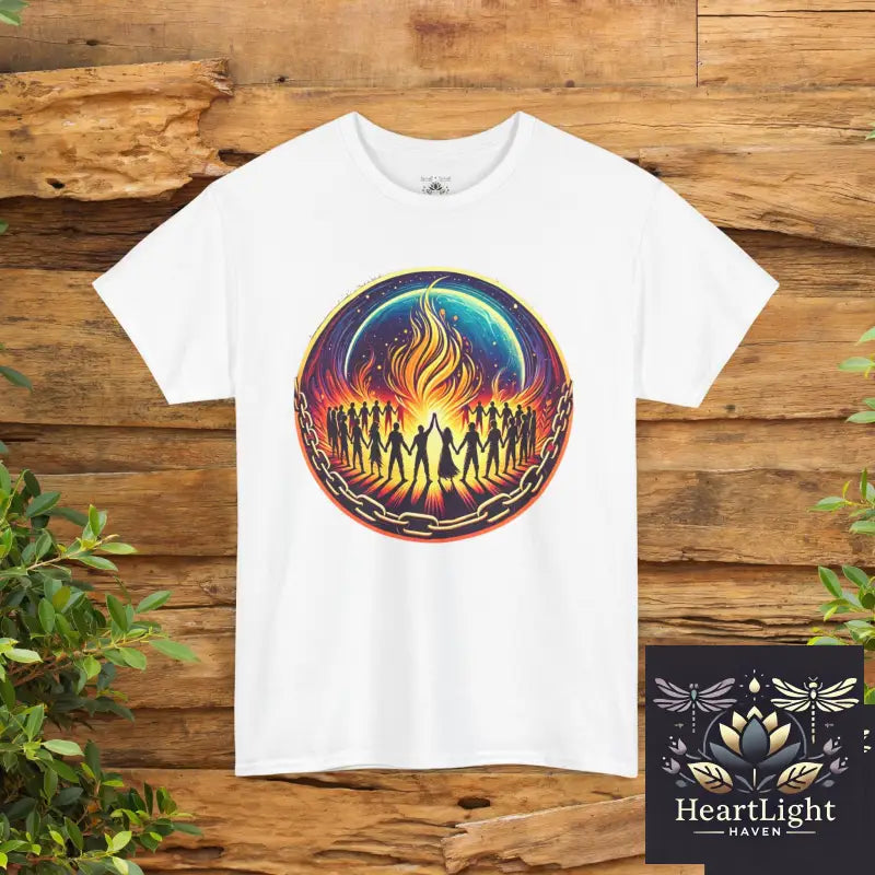 Soul of Unity Unisex Heavy Cotton Tee Inspirational Quote Shirt Gift for Dreamers Creative Souls Festival Wear