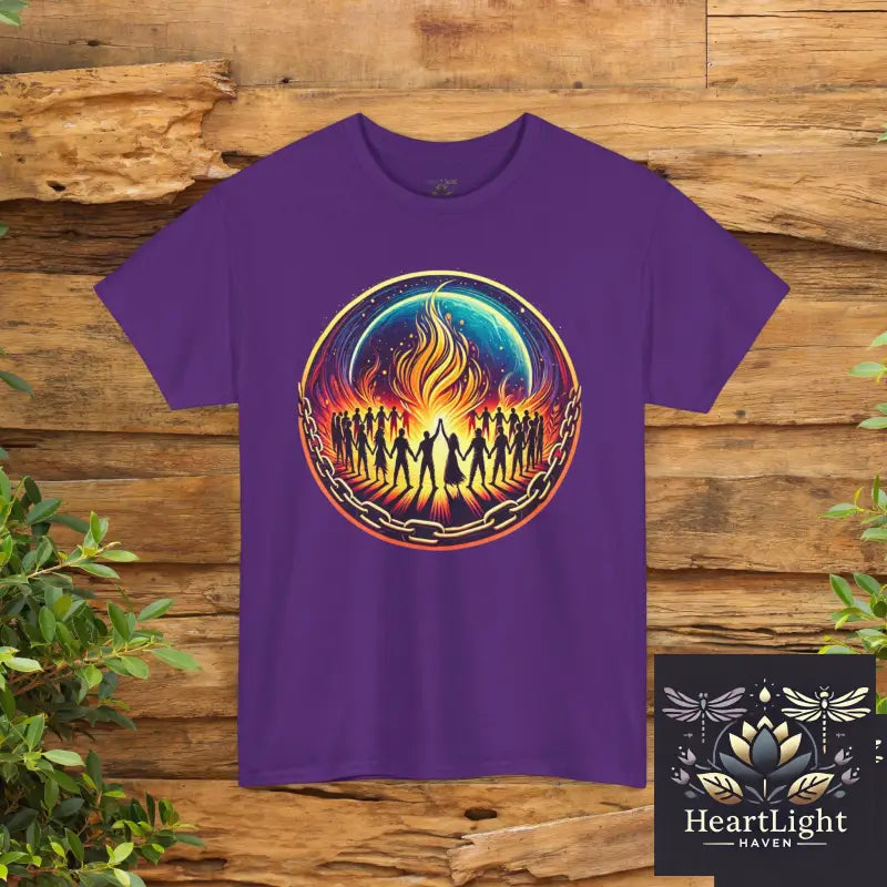 Soul of Unity Unisex Heavy Cotton Tee Inspirational Quote Shirt Gift for Dreamers Creative Souls Festival Wear