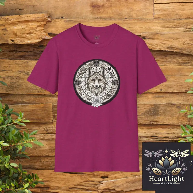 Spirit Animal Fox Mandala T-Shirt | Unisex Tee Embrace Adaptability Wisdom & Hope | Unique Fox Design - S / Antique