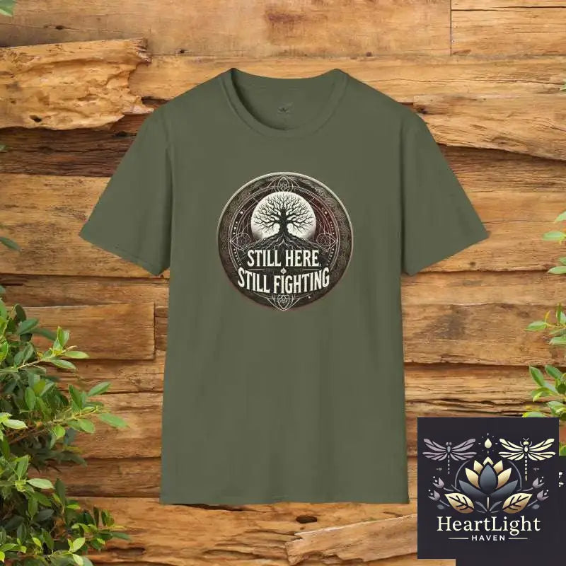 Inner Strength Mental Health Awareness Tee: Inspirational Unisex Garment-Dyed T-Shirt for Empowerment - S / Military