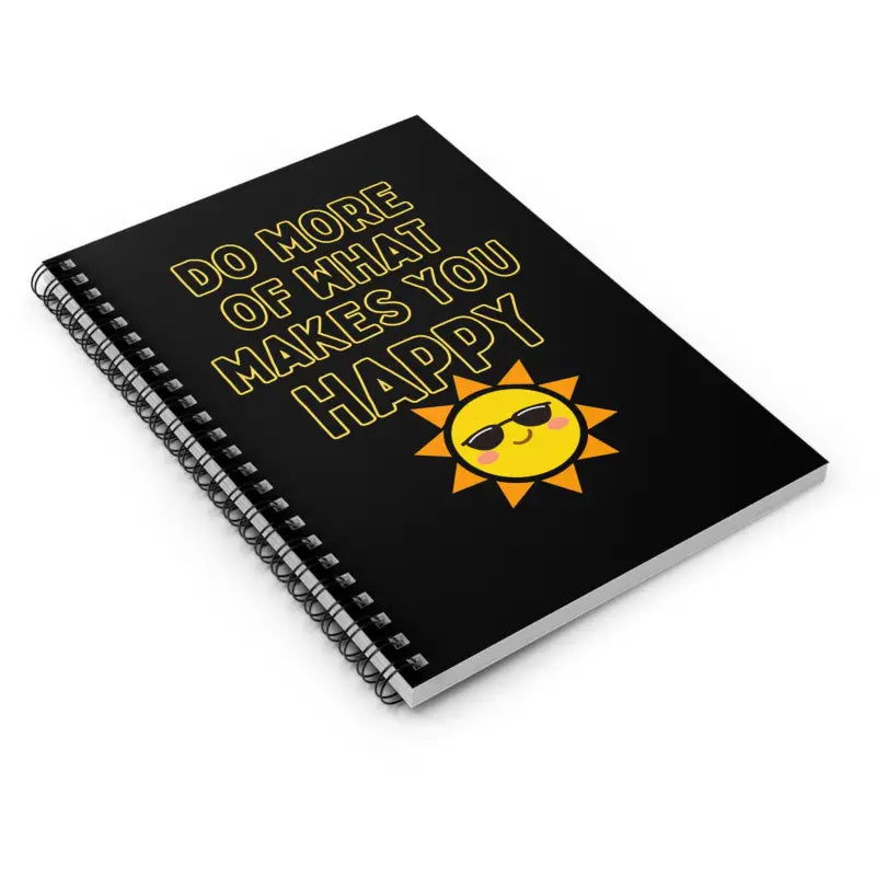 Sunny Inspirational Spiral Notebook - ’Do More of What Makes You Happy’ | Journaling Gift for Students Motivational