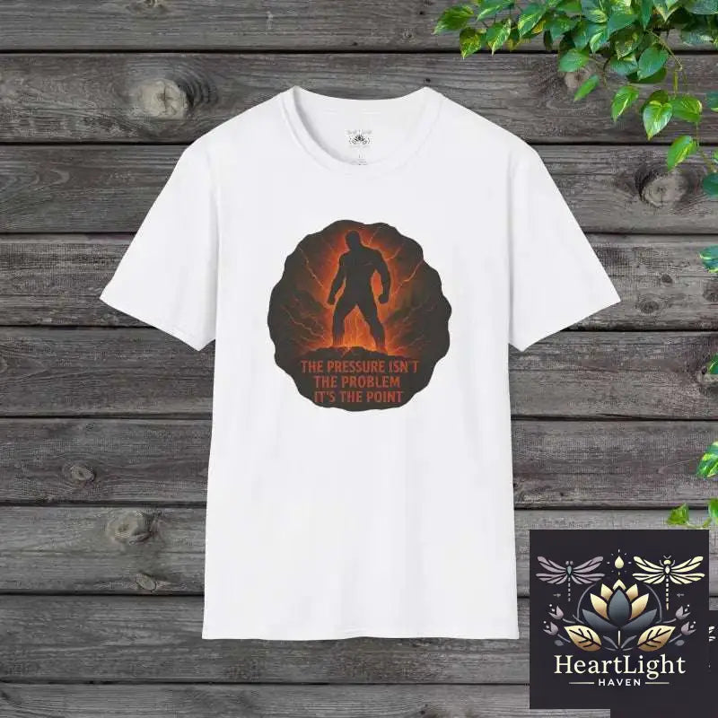 The Pressure Is the Point – Motivational Unisex T-Shirt | Mental Resilience & Growth Mindset Apparel - XS / White