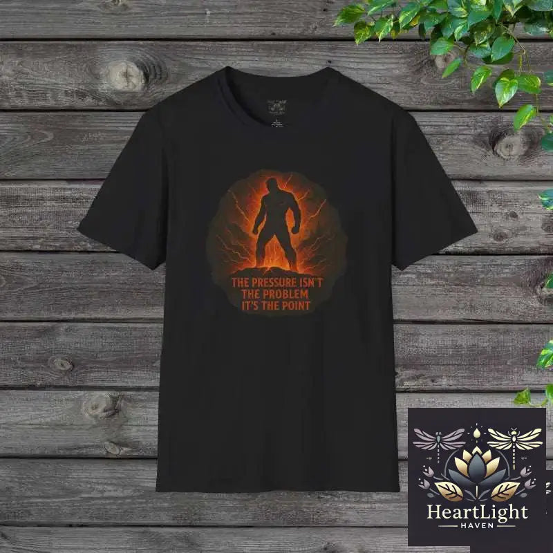The Pressure Is the Point – Motivational Unisex T-Shirt | Mental Resilience & Growth Mindset Apparel - XS / Black