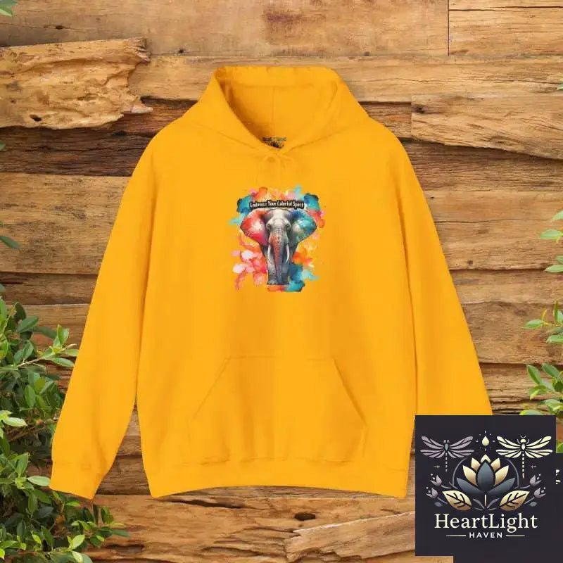 Colorful Elephant Hoodie Cozy Sweatshirt for Animal Lovers Unique Gift for Birthdays Stylish Casual Wear Perfect