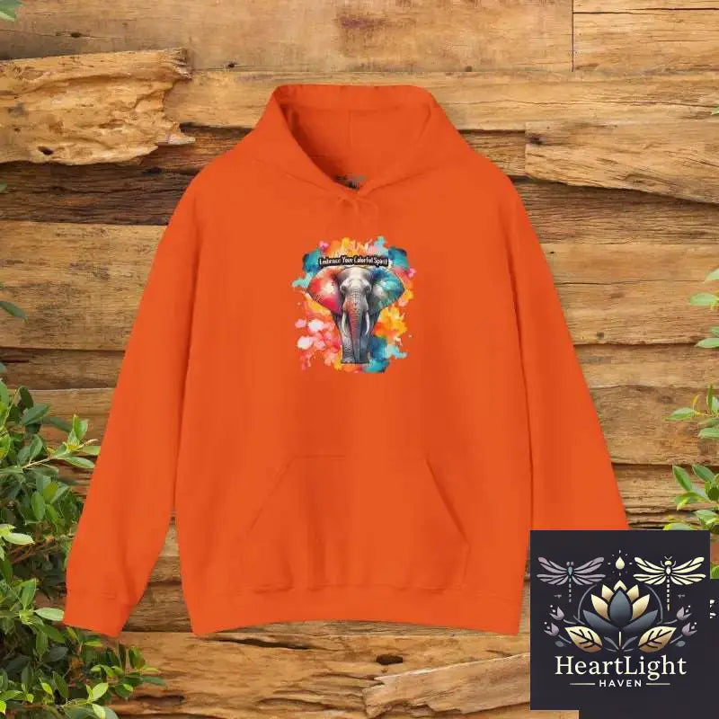 Colorful Elephant Hoodie Cozy Sweatshirt for Animal Lovers Unique Gift for Birthdays Stylish Casual Wear Perfect